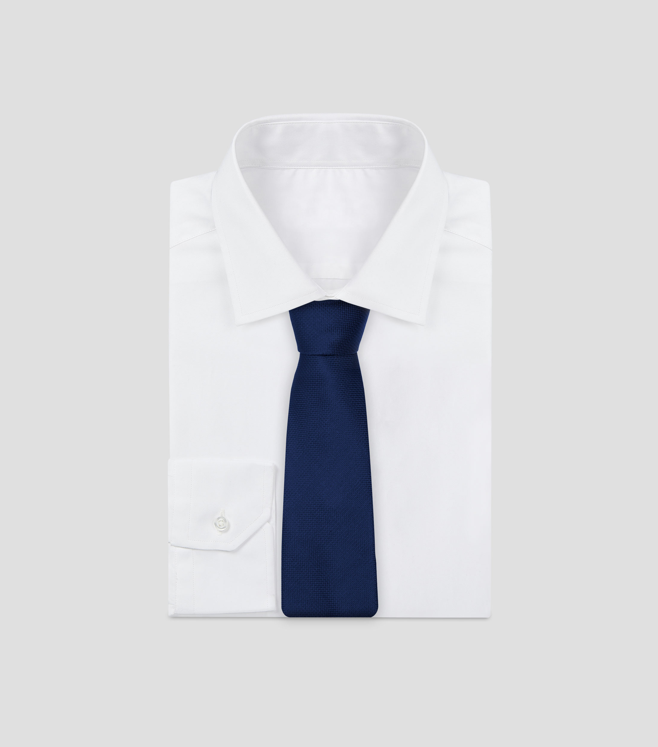 Corbata ancha de seda con microdiseño
